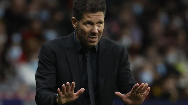 El 'Cholo' Simeone, en un partido del Atlético de Madrid de la temporada 2021/2022