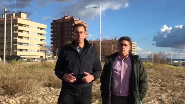 Concejales PP Seseña en la parcela del IES - 160222