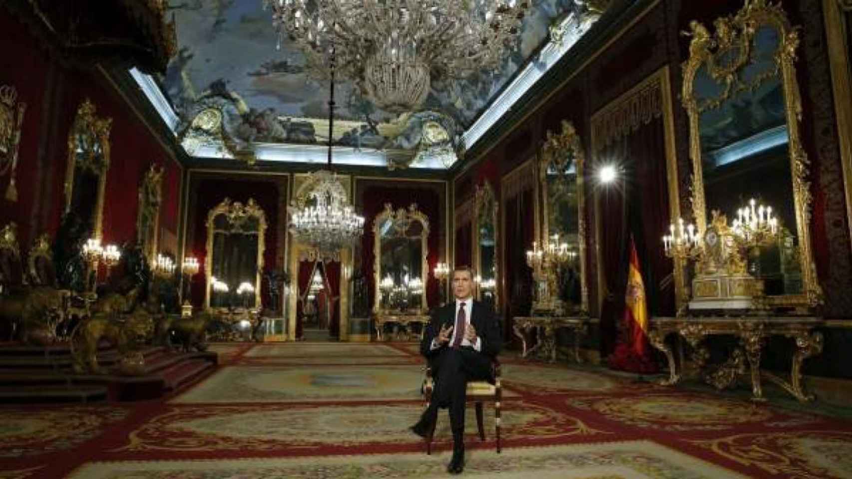 Discurso de Felipe VI en el Palacio Real en 2015.