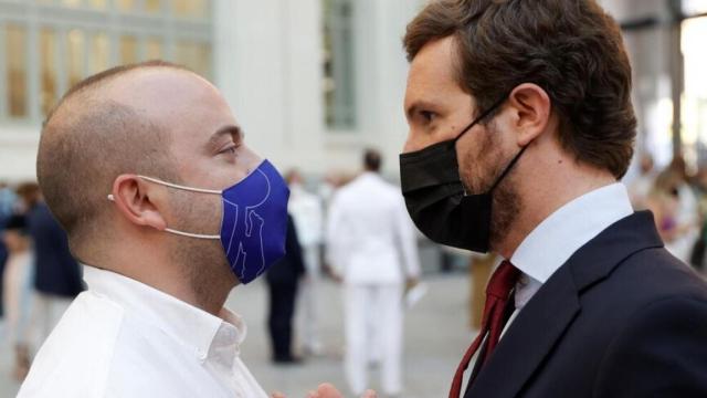 Ángel Carromero con Pablo Casado.