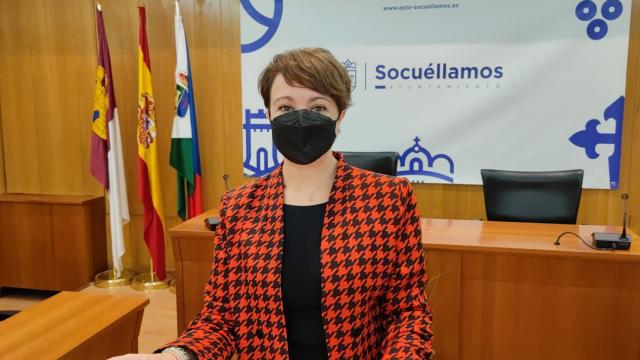 Elena García durante la rueda de prensa