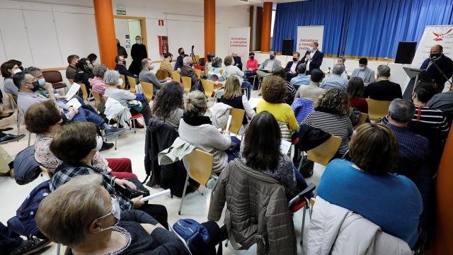 El alcalde, Emilio Sáez, durante su intervención en el II Foro Abierto de Albacete de este jueves.