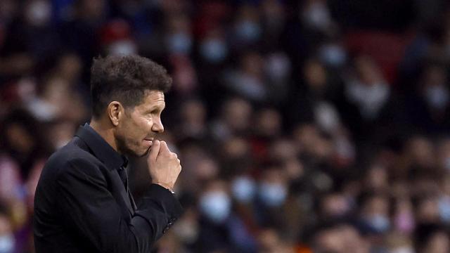 Simeone, durante un partido del Atlético de Madrid