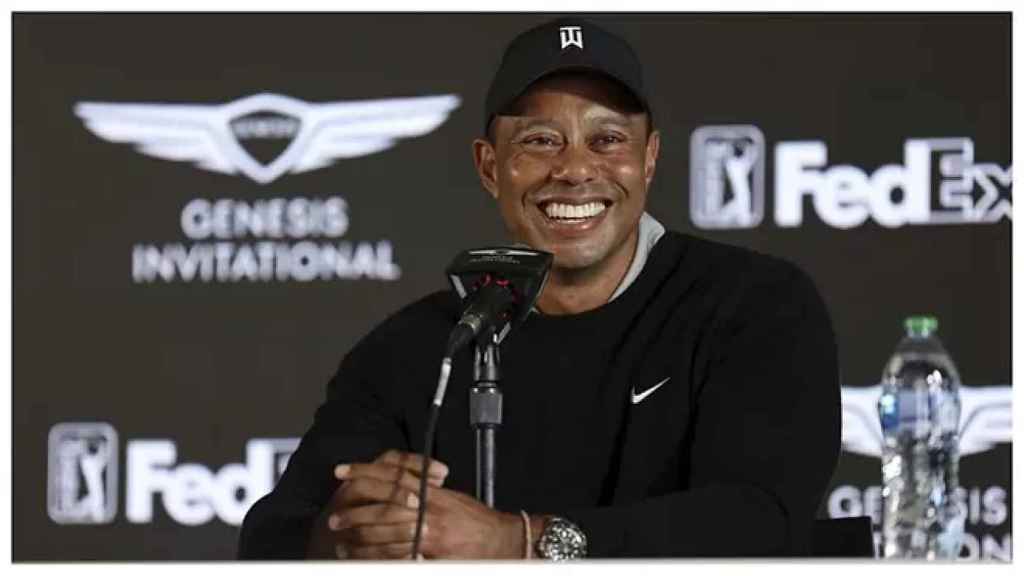 Tiger Woods en la presentación del Genesis Invitational