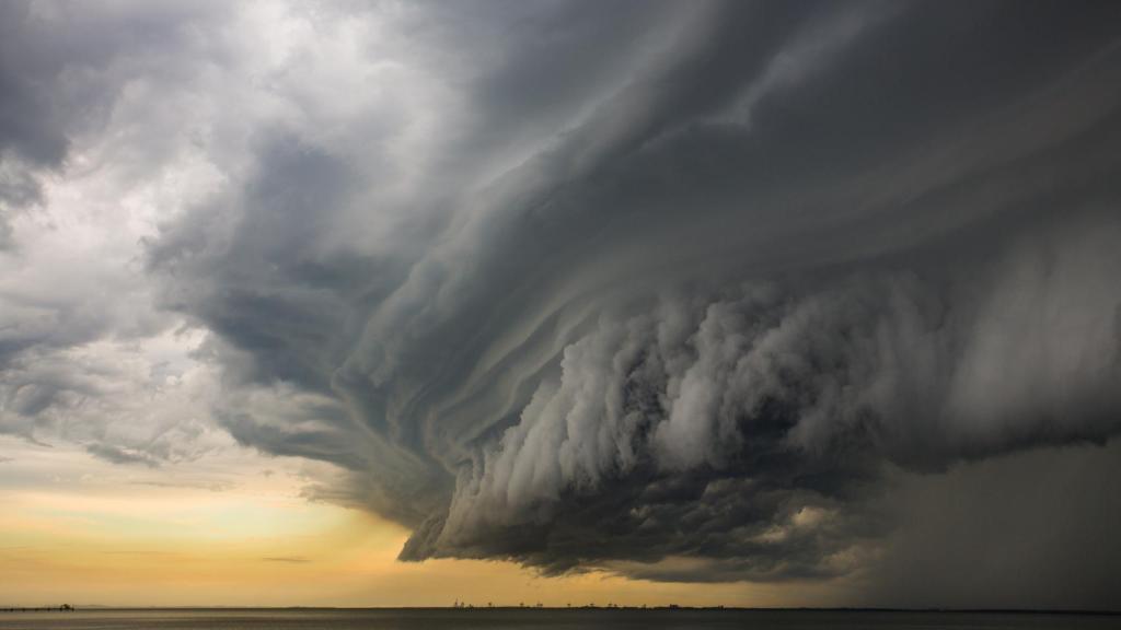 Imagen de una tormenta de granizo.