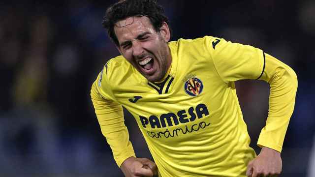 Dani Parejo celebrando su gol con el Villarreal