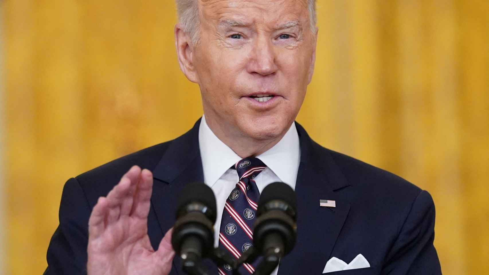 El presidente de Estados Unidos, Joe Biden, durante su rueda de prensa en la Casa Blanca.
