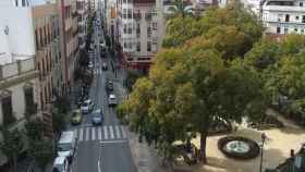 Vista de la calle Victoria, en Málaga.
