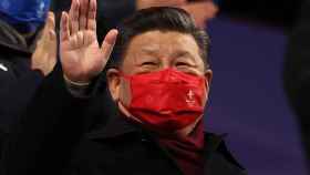El presidente de China, Xi Jinping, durante la ceremonia de clausura de de los JJOO de invierno.