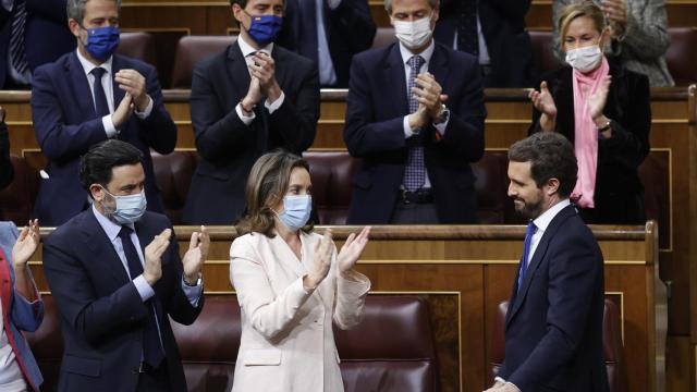 Pablo Casado abandona el Congreso