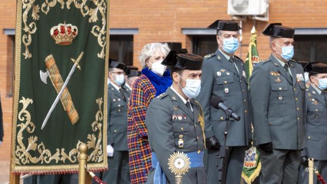 David Arranz. / ICAL . El teniente general del Mando de Fronteras y Policía Marítima de la Guardia Civil, Juan Luis Pérez Martín, preside el acto de entrega de mando al nuevo Jefe de la Comandancia de la Guardia Civil de Salamanca, Pedro Merino