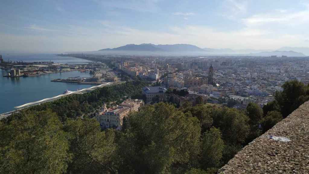 Vista de la ciudad de Málaga desde Gibralfaro.