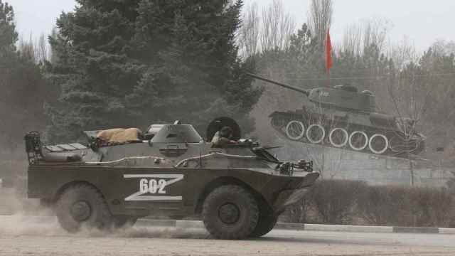 Vehículos rusos en el ataque a Ucrania
