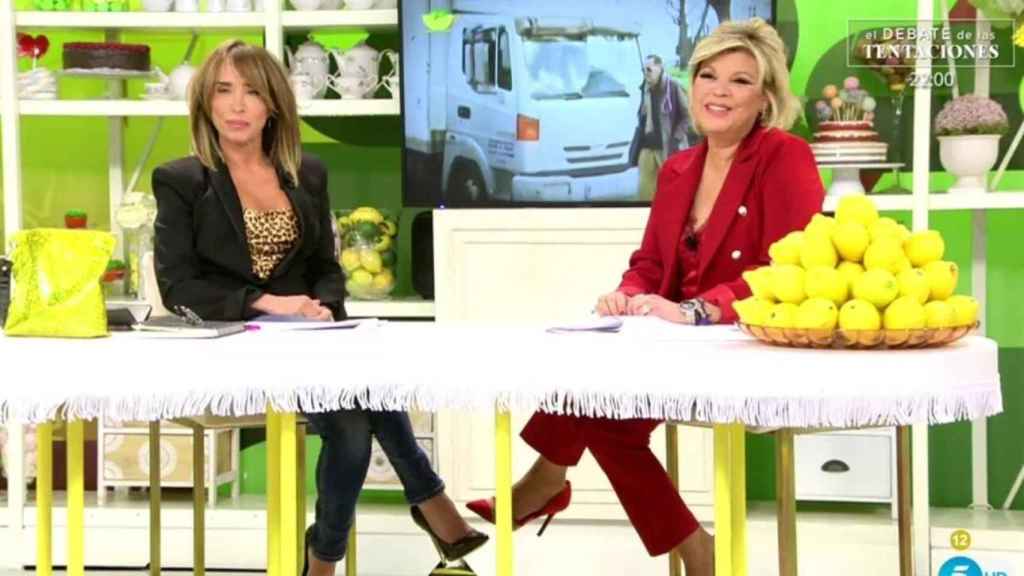 María Patiño y Terelu Campos, presentadoras de 'Lemon tea'.