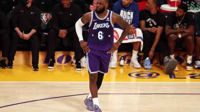 LeBron James, en un partido de Los Ángeles Lakers.