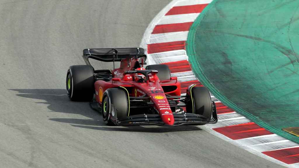 Charles Leclerc rodando en el circuito de Montmeló en pretemporada