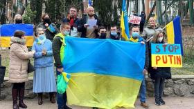 Manifestación en Cuenca contra la guerra en Ucrania.