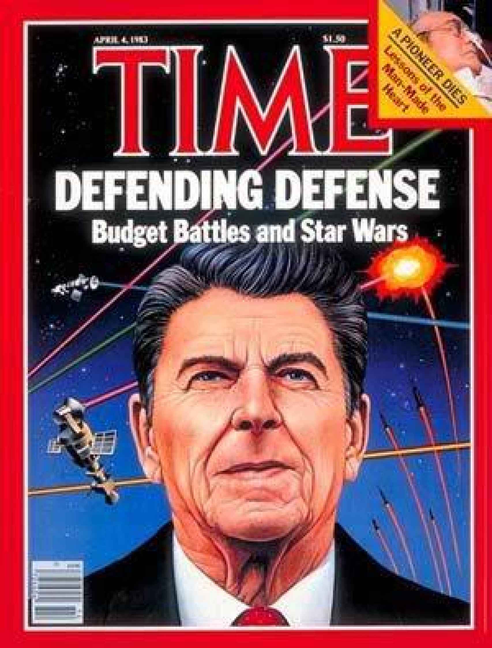 Portada de 'Time' con Reagan y la 'guerra de las estrellas'.