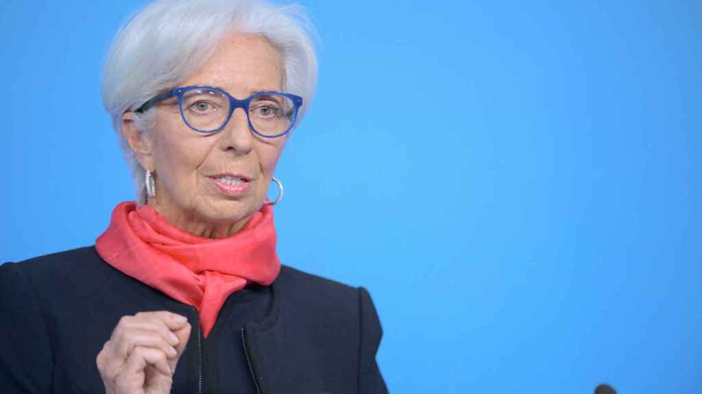 Christine Lagarde, presidenta del BCE, en la rueda de prensa posterior a la reunión de política monetaria de diciembre.