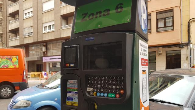 Parquímetro de la zona azul de Zamoa