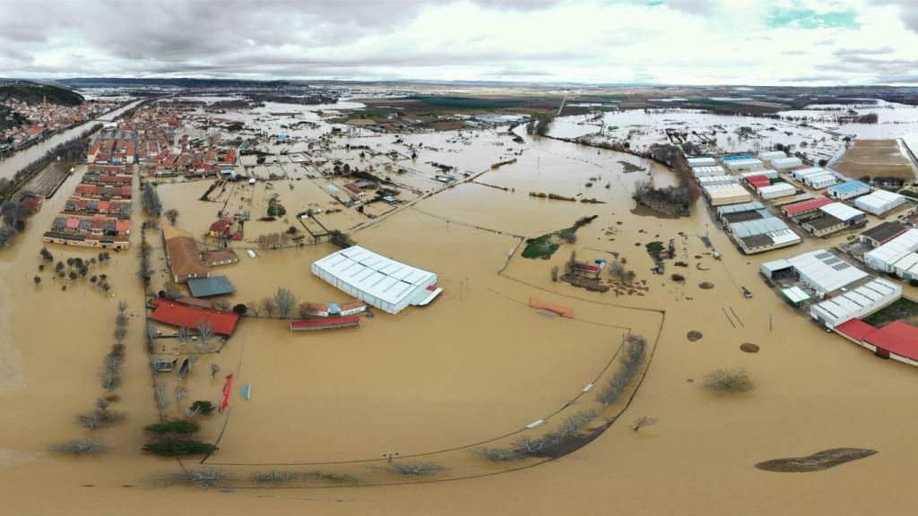 Las inundaciones que causó el río Ebro en el norte de España el pasado diciembre.