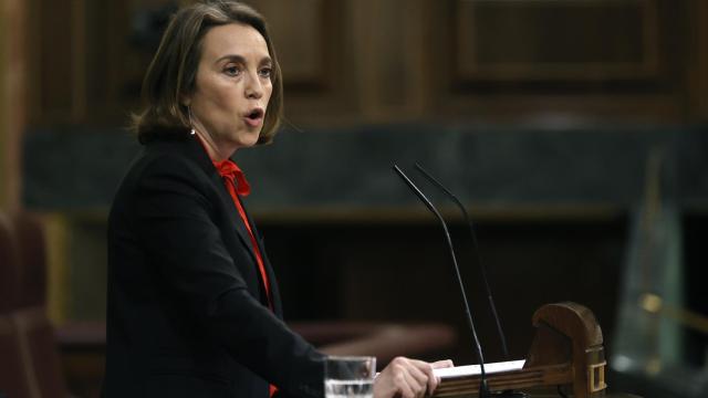 Cuca Gamarra, portavoz del PP en el Congreso, interviene en el debate sobre la guerra en Ucrania.