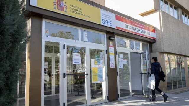 Oficina de empleo en el barrio de Moratalaz, en Madrid.