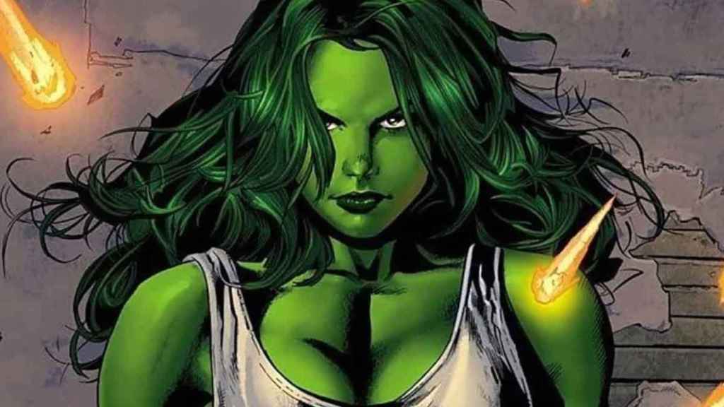 She-Hulk en uno de los cómics de Marvel.