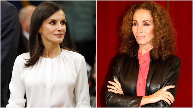 La reina Letizia y la artista Ana Belén en un montaje de El Español.