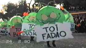 Grabación del desfile de carnaval de Toledo en 1990