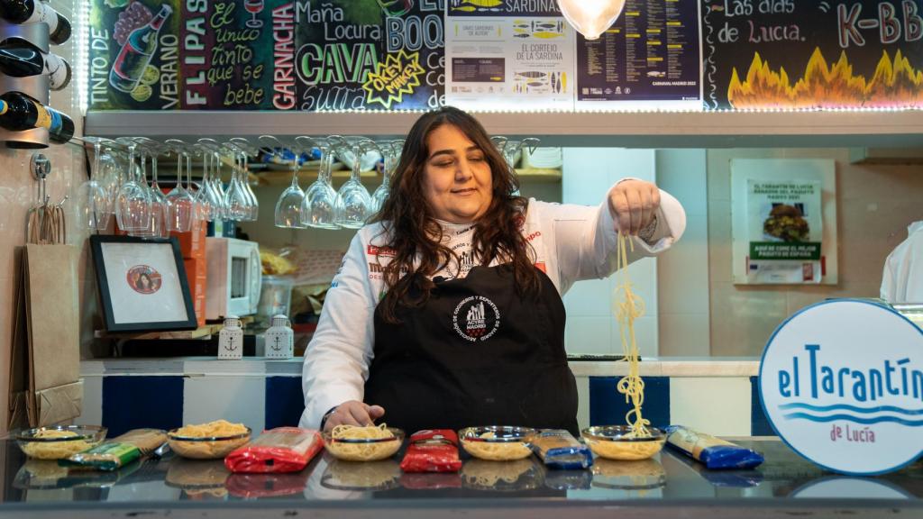 La cocinera destaca la buena textura de los espaguetis de Dia.
