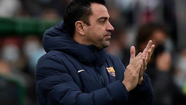 Xavi Hernández, en el Martínez Valero