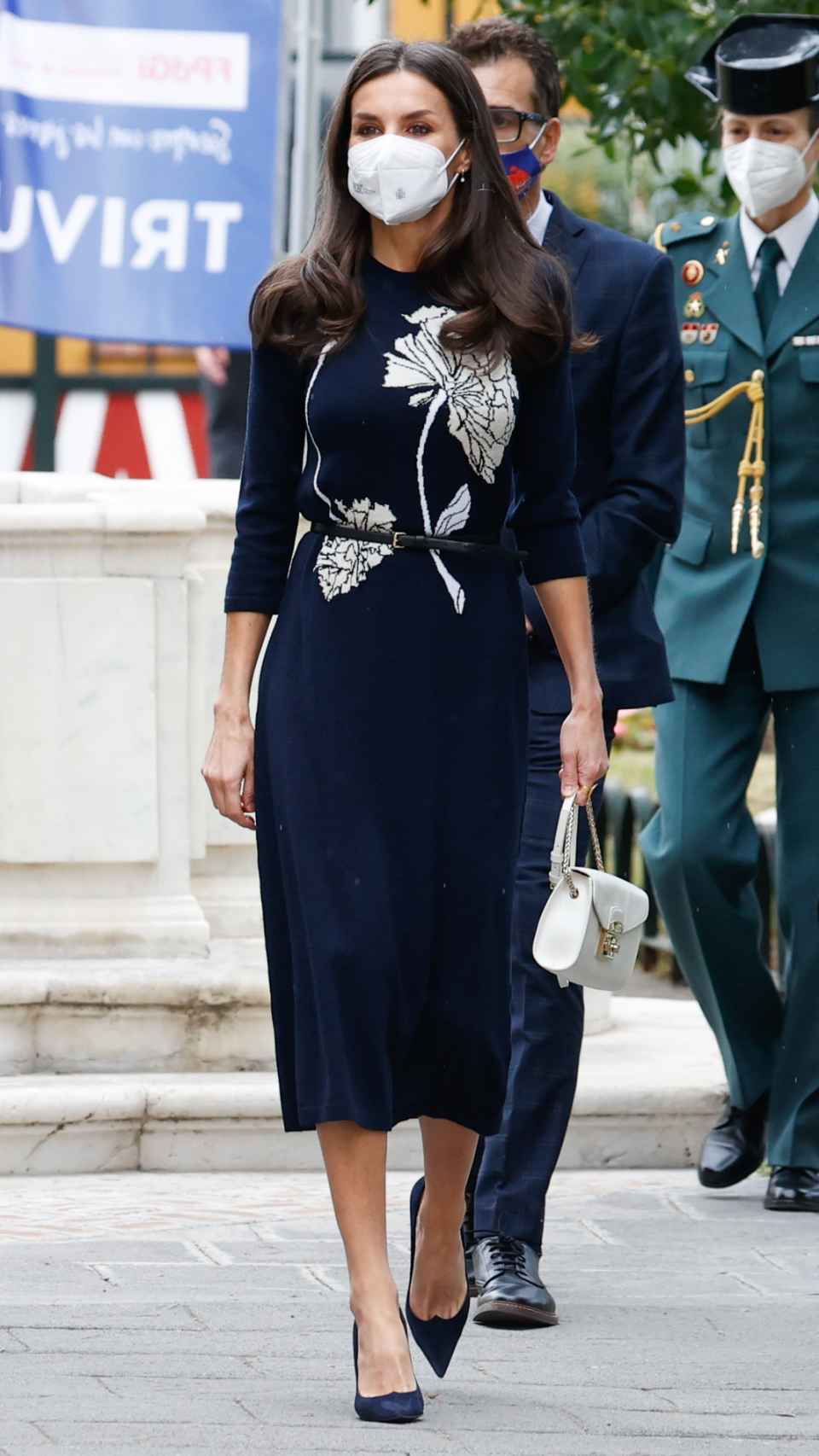 La reina Letizia este lunes, 7 de marzo, por la mañana en Málaga.