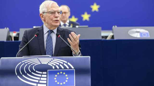 El jefe de la diplomacia de la UE, Josep Borrell, durante su discurso de este martes en la Eurocámara