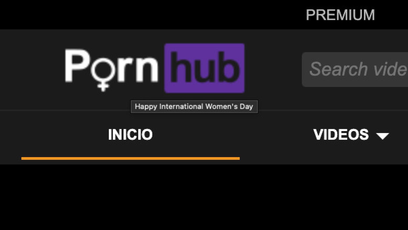 Pornhub cambia su logo al morado por el Día de la Mujer y las críticas no