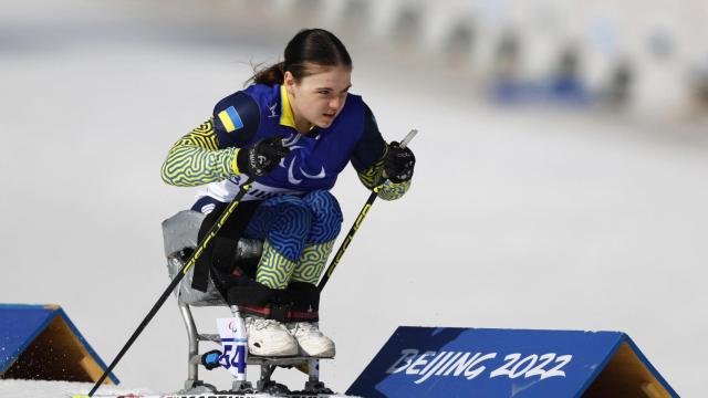 Anastasiia Laletina, durante los Juegos Paralímpicos de Invierno