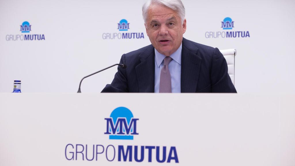 Ignacio Garralda, presidente de Grupo Mutua, durante la presentación de resultados de la aseguradora.