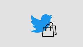 Logotipo de Twitter con una bolsa de compra.