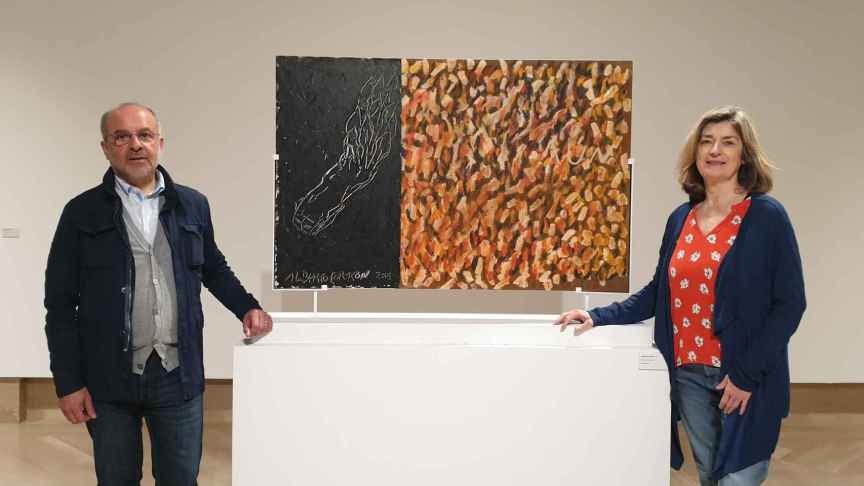 Rafael Sierra y Ana Arambarri presentan en Alicante la pintura de Alberto Corazón.