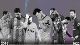 Siete años de dolor de Leo Messi en Europa