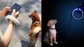 La correa permite pasear al perro con las manos libres y tiene luz LED.