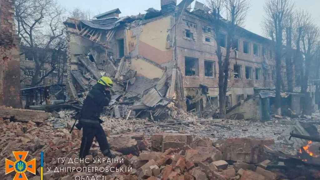 Una zona residencial de Dnipro, totalmente destruida.