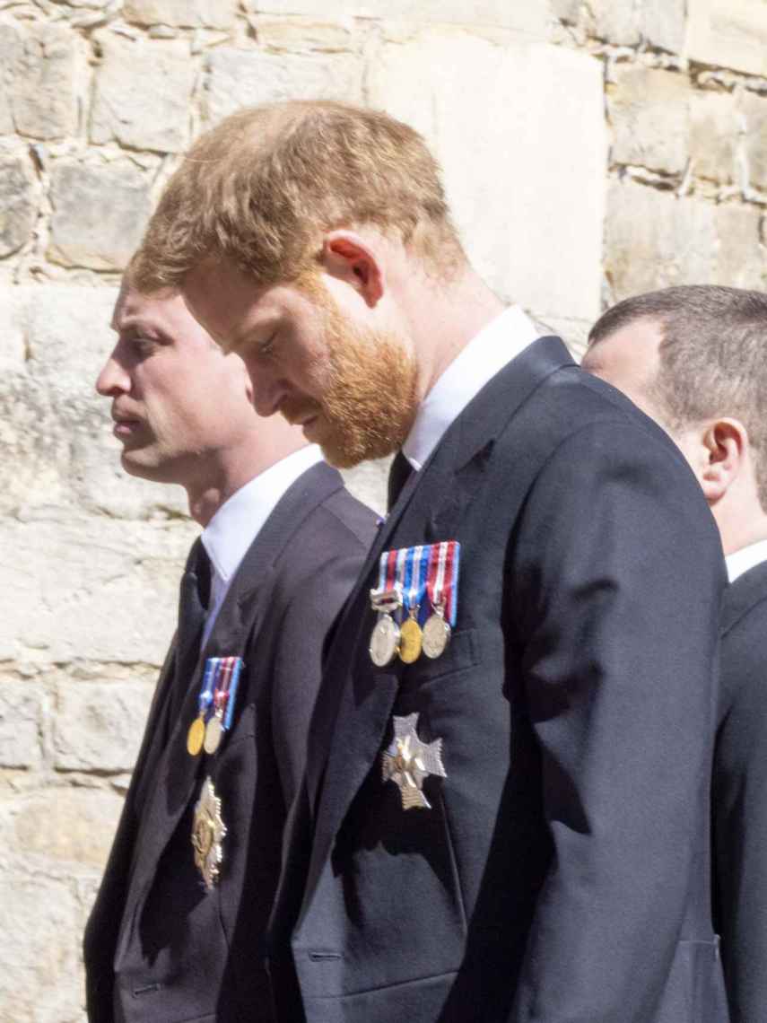 El príncipe Harry en el último adiós al duque de Edimburgo, en abril de 2021.