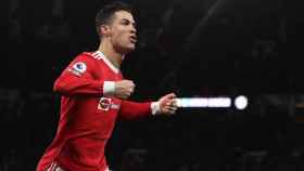 Cristiano celebra su tercer gol al Tottenham