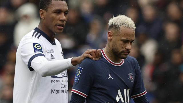 Neymar, durante el partido entre el PSG y el Bordeaux