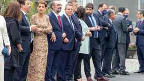 Varios presidentes autonómicos en un momento de la jornada de la Conferencia de Presidentes en La Palma
