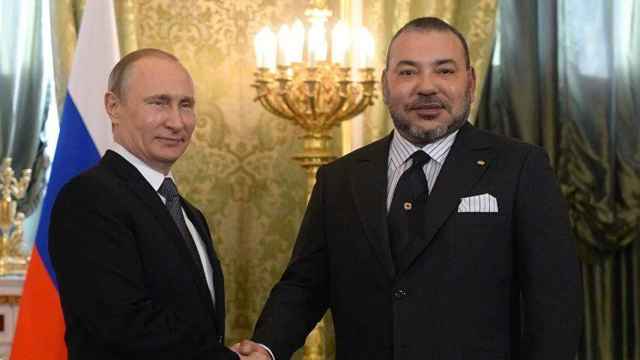 Vladímir Putin y el rey de Marruecos, Mohamed VI.