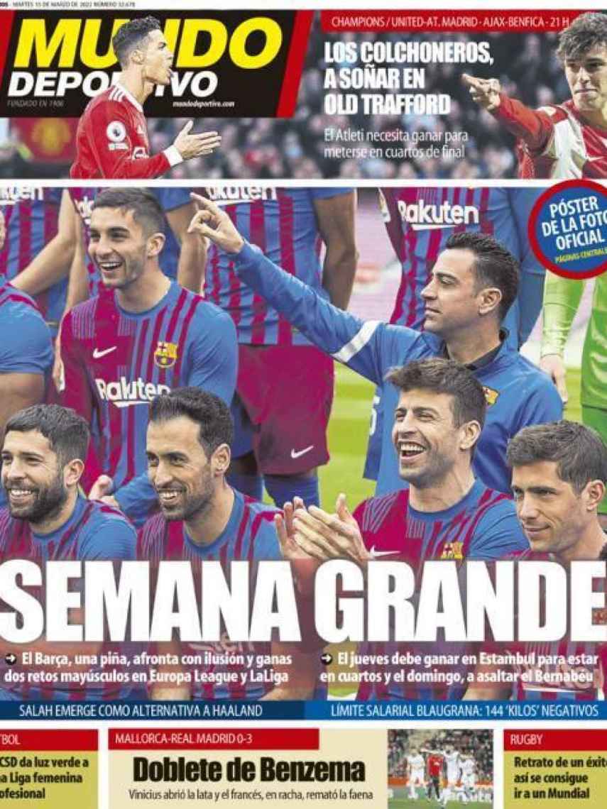 La portada del diario Mundo Deportivo (15/03/2022)
