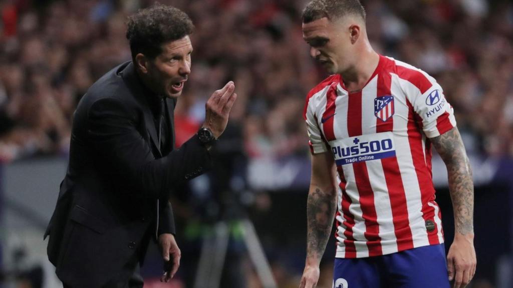 Simeone and Kieran Trippier, at Atlético de Madrid