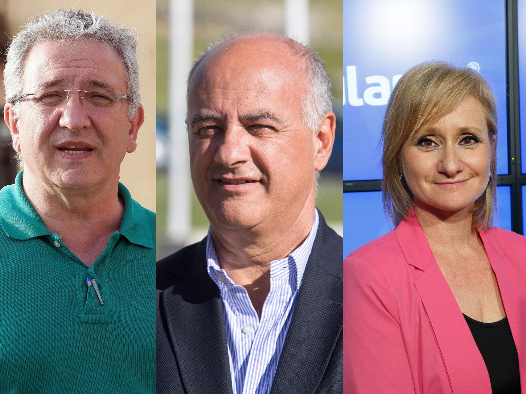 Los portavoces adjuntos del PP en la Mesa de las Cortes